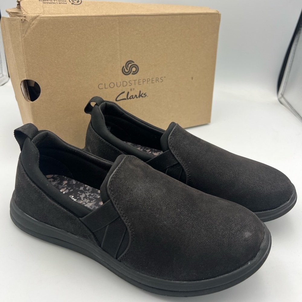 Clarks CLOUD STEPPERS Breeze Bali Women’s Size 7W EU 37.5 Black. Comfort Shoe - Picture 2 of 15